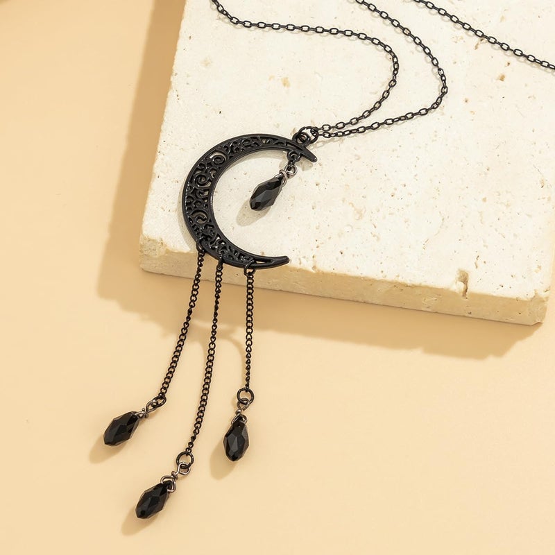 MIFYNN Vintage Gothic Blood Drop Tassel Pendant Necklace Red Water Drop Choker Necklace Punk Style Necklace Dark Tear Drop Y Necklace Halloween Necklace Jewelry for Women - Image 5